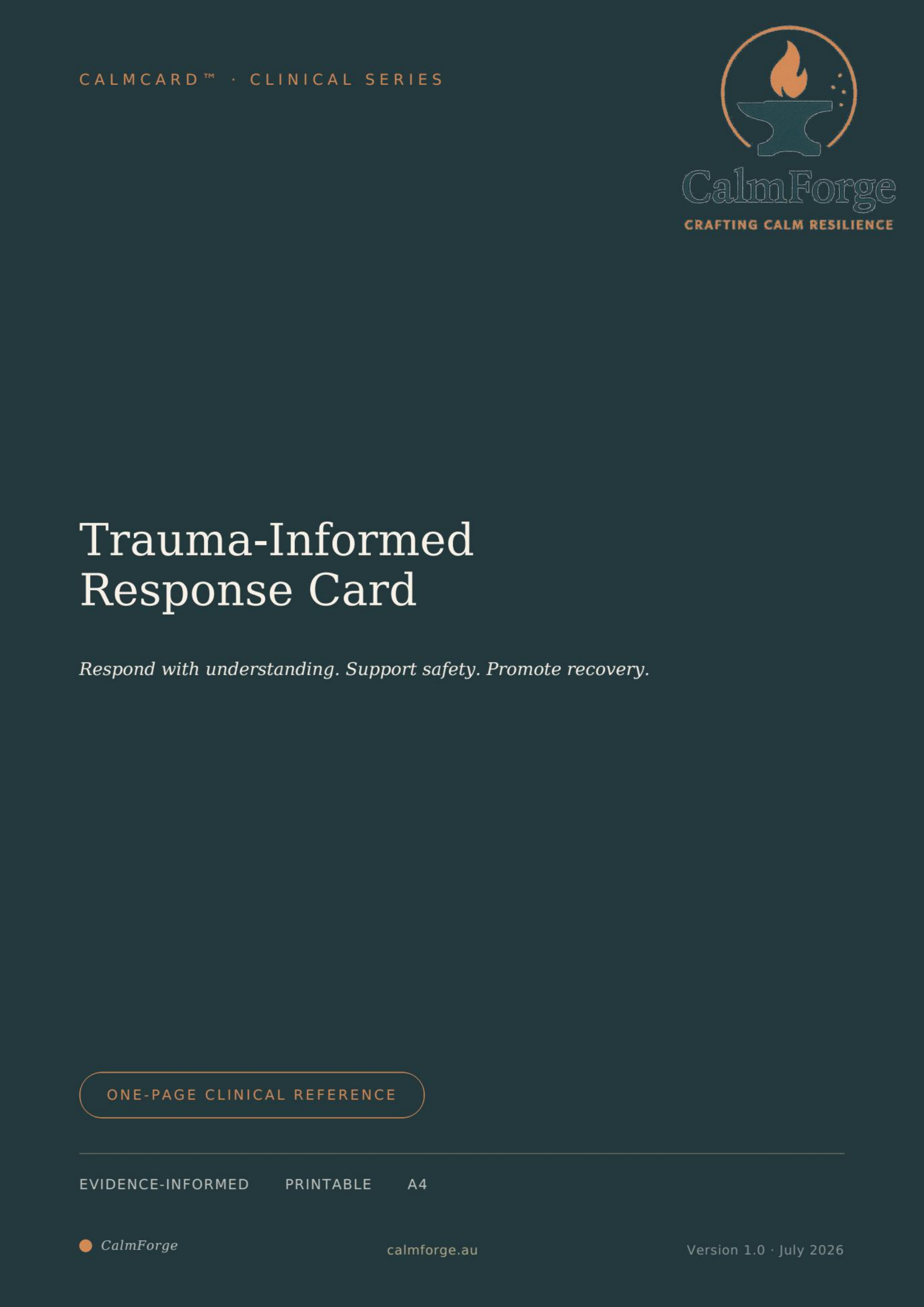 Trauma-Informed Response Card